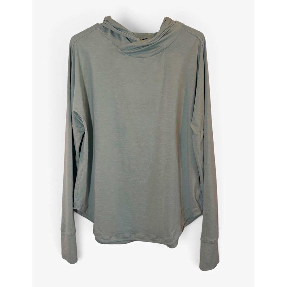 REI Co-op Women's Outdoor Research Echo Hoodie Pullover Teal Thumbholes Large